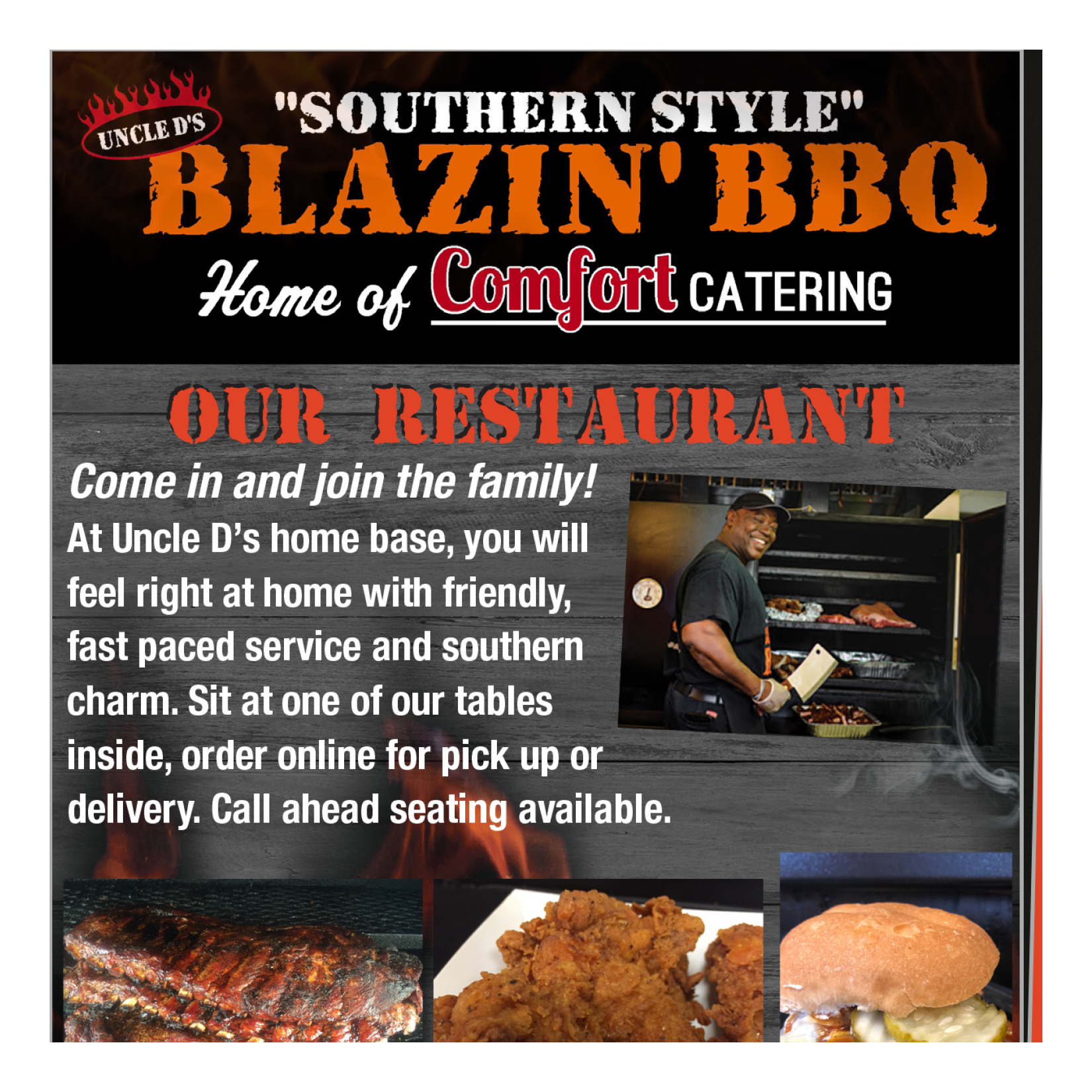 Restaurant and Catering Rack Card